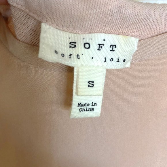 Soft Joie Cream Pink Suede + Jersey High Low Dress - Picture 4 of 5